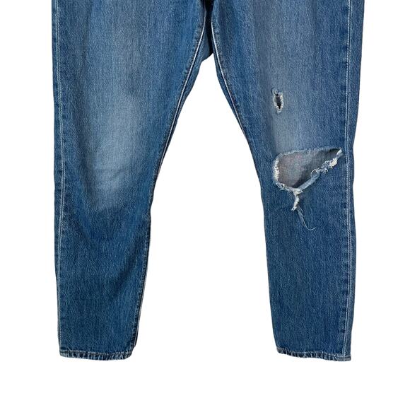 LEVI'S PREMIUM 501 Skinny Jeans High Rise Distressed Sansome Street 32 Grunge - Picture 5 of 13